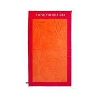 tommy hilfiger basic - serviette de bain - femme - orange (pureed pumpkin-eur/jazzy) - taille unique