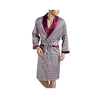 feoya - peignoir de bain manches 3/4 robe de chambre homme en soie artificielle kimono homme grande taille pour pintemps eté automne style 2 taille m