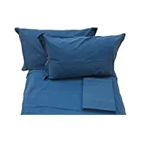 caleffi jeans parure de lit en coton, bleu, pour lit simple