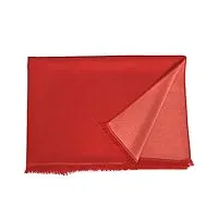 jtrhd châle Écharpe couverture chaude pure color double face hiver creative chaud de rouge écharpe écharpe femmes pour dames (couleur : rouge, size : 196x65cm)