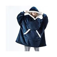 ukkd couverture couverture À capuche surdimensionnée avec sweat À manches sweat-shirt plaid winter molleton cadeau pour femme femme sherpa géant