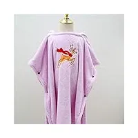 chengbeautiful serviettes de bain pour enfants serviette de bain mignon pour enfants toile de bain à capuchon peignoir mou pour garçons et filles (couleur : purple, size : 70×140 cm)