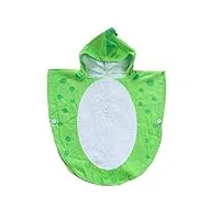 chengbeautiful serviettes de bain pour enfants À capuche avec paw dinosaure ponchos ponchos tapis pour enfants toile de bain enfants beachtowel enfant peignoir (couleur : vert, size : 60×120 cm)