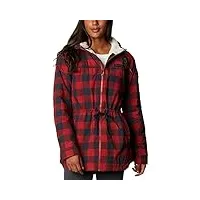 columbia women's chatfield hill plaid fleece-lined utility jacket