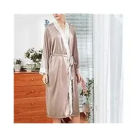 zying peignoir femme grande taille mince pyjama femme manches longues dentelle sexy peignoir pyjama chemise de nuit (color : b, size : m code)