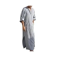 tjlss peignoir hommes respirant loisirs allonger grande taille peignoir peignoir pyjama ameublement service (color : a, size : 4xl code)