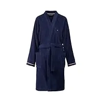 tommy hilfiger legend peignoir kimono sans capuche, unisexe pour homme, femme, taille s, m, l, xl, xxl, 100 % éponge pur coton organique, taille l