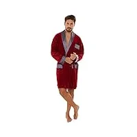 forex lingerie élégant peignoir/robe de chambre en velours ou peignoir/ robe de chambre sportif en coton, court bordeaux, m