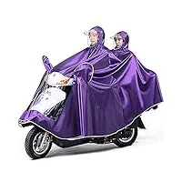 unisexe double vélo coupe-vent respirant miroir couverture cape pour hommes femmes vélo vélo scooter extérieur moto/scooter vélo veste poncho imperméable cape, bleu, 4xl (violet 4xl)
