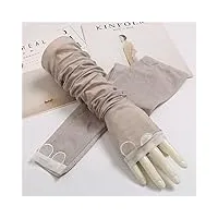 yanyueshop gants longs en soie glacée couverture de bras manchettes de protection de bras manches d'été dames conduite et cyclisme (color : a, size : 57.5 * 17 * 24cm)