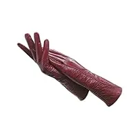 wrtgerht gants de poignet en cuir for femmes d'hiver couverture de bras gants de conduite vin cyclisme gants de conduite gants (color : a, size : 8)