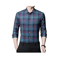 sdfgh hiver affaires hommes hauts chemise à carreaux épaissi chaud plaid non marquant plus velours plus velours chemise décontractée (color : d, size : 3xl)