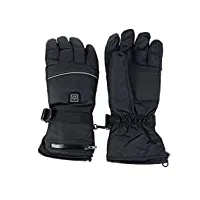gants de toilette coton gants chauffants de moto pour femmes et hommes randonnée hiver gants chauffants et ski imperméable électrique à écran tactile respirant cyclisme gants gants (black, one size)