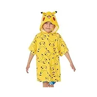 pokémon serviette poncho enfants | garçons filles pikachu jaune pikachu personnage 3d oreilles serviette de bain | maillots de bain couverture de plage