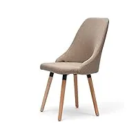 chaises de cuisine  chaise de salle à manger pieds en métal dossier chaise de table restaurant couverture en lin chaise de café rembourrée facile à assembler, beige clair