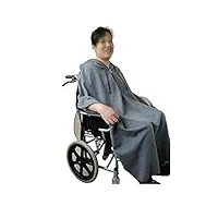temkin cape légère pour fauteuil roulant, couverture légère pour personnes âgées, un seul côté et velours épais, coupe-vent, garde au chaud et coupe-vent, convient à toutes les saisons