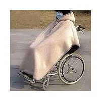 vejia couverture chaude d'hiver pour fauteuil roulant de 130 x 100 cm pour tout le corps, cape coupe-vent pour fauteuil roulant avec capuche, pour patients âgés et handicapés