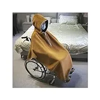 skordo couverture chaude d'hiver pour fauteuil roulant adulte avec capuche doublée en polaire - couverture confortable pour fauteuil roulant - poncho d'hiver - cape manteau unisexe
