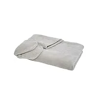 today plaid à capuche essential - gris - 115 x 165 cm