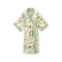 pip studio noelle peignoir kimono en bambou, blanc., l
