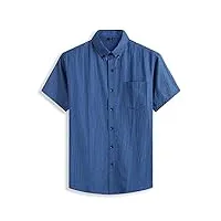 ijnhytg manches courtes plaid shirt, plus size, short sleeve, cotton, formal, casual, slim fit, loose, plus size, 8xg (size : 7xl)