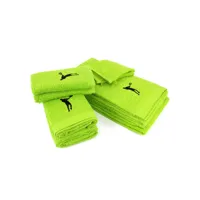 parure de bain 8 pièces coton 550 g/m2 pure tennis vert pistache