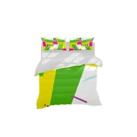 epikasa housse de couette double géométrique pop - pour lit - sack, avec taie d'oreiller - douce - pour chambre à coucher, chambre d'enfant - art pop - multicolore en 70% coton, 30% polyester, 200x250 cm am8681847244158