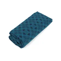 drap housse imprimé 180x200 cm coton talisman bleu paon bonnet 30 cm