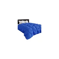 casabel couette 200x200 cm hiver grand froid - bleu - garnissage haute densité 700g/m² fibre creuse