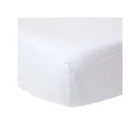 homescapes drap-housse en lin lavé blanc - 100 x 200 cm bl1581a