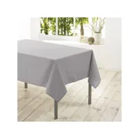 nappe rectangle 140 x 300 cm polyester uni essentiel gris 1720219-gris