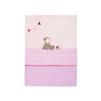 couverture nattou modèle manon & alizée  coloris rose 100 cm x 75 cm