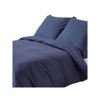 homescapes parure de lit bleu marine 100% coton egyptien 200 fils 240 x 220 cm bl1289g