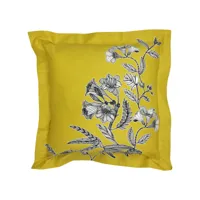 parure de lit 300x240 cm satin de coton botanic jaune soleil