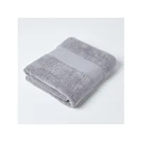 homescapes drap de bain 100% coton pima gris, 100 x 150 cm bt1132d