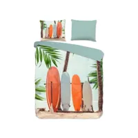 good morning housse de couette surf 155x220 cm multicolore