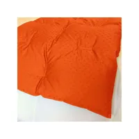 chemin de lit matelassé orange 60x230 cm 90% duvet neuf