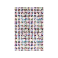 papier peint panoramique couverture en crochet multicolore - 158112 - 93 cm x 2,79 m 158112