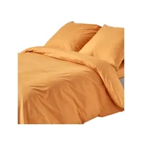homescapes parure de lit jaune moutarde 100% coton egyptien 200 fils 150 x 200 cm bl1490a