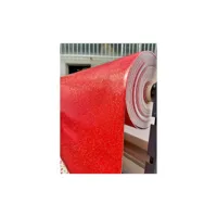 nappe bulgommes imprimée paillettes - au mètre - 140 x 300 cm - rouge .