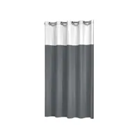 sealskin rideau de douche double 180x200 cm gris et blanc