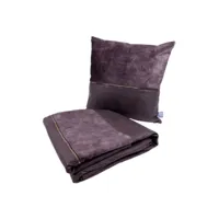 paris prix - coussin & couverture picco 130x170cm gris