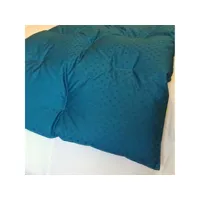 plaid jacquard bleu 160x170 cm 90% duvet neuf