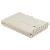 couverture en coton 130 x 180 cm beige asaka 135564