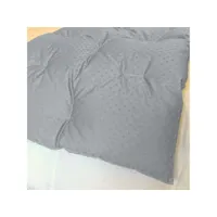 chemin de lit matelassé gris clair 60x230 cm 90% duvet neuf