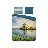 good morning housse de couette windmill 155x220 cm multicolore
