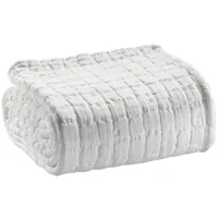 couvre lit stonewash swami blanc 240 coton