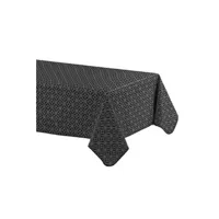 nappe de table douceur d'interieur nappe rectangulaire moderne - 140 x 240 - noir -