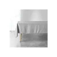 nappe de table douceur d'interieur nappe rectangle 140 x 240 cm jacquard fils metallises etoiles gris/argent