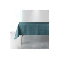 nappe de table douceur d'interieur nappe rectangle 150 x 240 cm polyester imprime artchic bleu